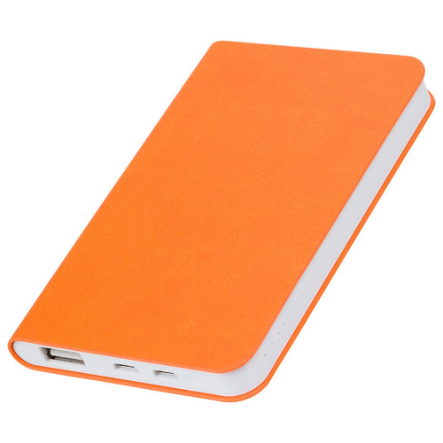 Универсальный аккумулятор  Softi (5000mAh),оранжевый, 7,5х12,1х1,1см, искусственная кожа,пл