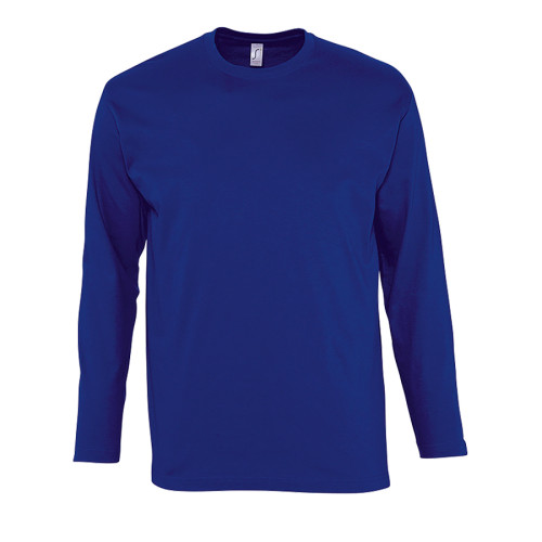 Футболка мужская с длинным рукавом MONARCH, синий, 2XL, 100% хлопок, 150 г/м2