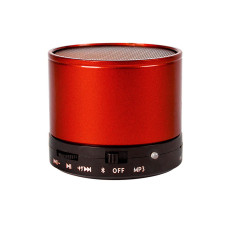 Портативная bluetooth-колонка Martins, красный, 5,9х5 см,пластик,металл
