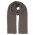 Шарф вязаный  двойной WIND SCARF_серый,100% акрил