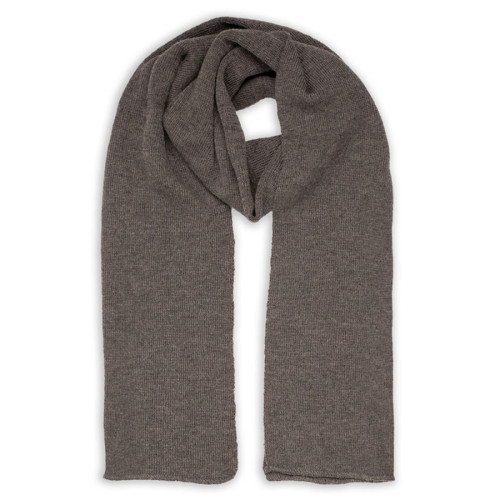 Шарф вязаный  двойной WIND SCARF_серый,100% акрил