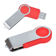 USB flash-карта Swing (8Гб),красная,6х2,3х1см,металл,пластик