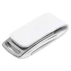 USB flash-карта Lerix (8Гб), белый, 6х2,5х1,3см, металл, искусственная кожа