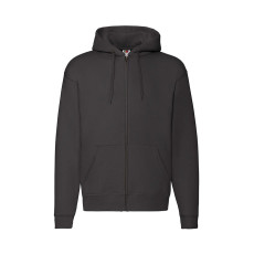 Толстовка мужская PREMIUM HOODED SWEAT JACKET, черный_S, 70% х/б, 30% п/э, 280 г/м2