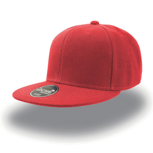 Бейсболка SNAP BACK 6 клиньев, пластик.застежка, красный, 100% п/э,100% х/б, 400 гр/м2