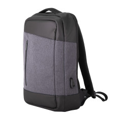 Рюкзак Hemming, темно-серый/черный, 45х33х14 см, осн. ткань:100% полиэстер, подкладка: 100% п-тр