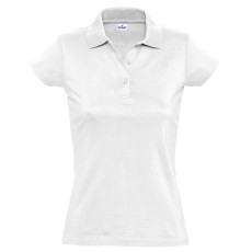 Поло Miss Style джерси, 100% хлопок, 170 г/м2, белый_L