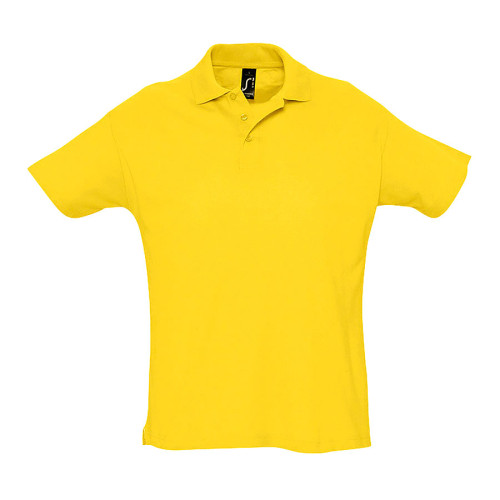 Рубашка поло мужская, короткий рукав, SUMMER II, жёлтый, S, 100% хлопок, 170 г/м2