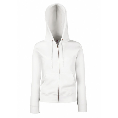 Толстовка Lady-Fit Hooded Sweat Jacket, белый_XS, 75% х/б, 25% п/э, 280 г/м2