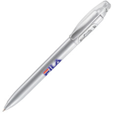 X-3, ручка шариковая, прозрачный белый/серый, пластик