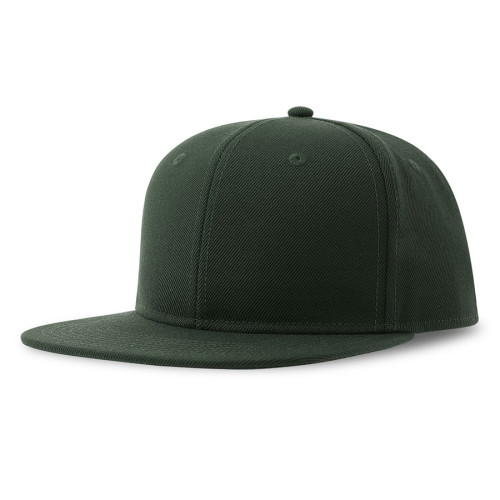Бейсболка SNAP BACK-S, 6 клиньев, пластиковая застежка, тёмно-зелёный, 100% переработанный полиэстер, 300 гр/м2