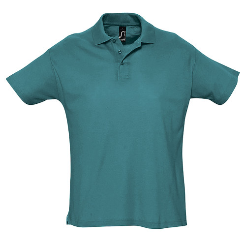 Рубашка поло мужская, короткий рукав, SUMMER II, лазурный, 2XL, 100% хлопок, 170 г/м2