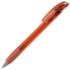 NOVE LX, ручка шариковая с грипом, прозрачный оранжевый/хром, пластик
