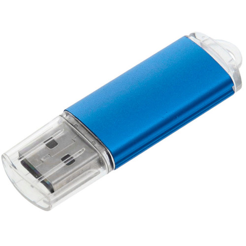 USB flash-карта Assorti (8Гб), синяя,  5,8х1,7х0,8 см, металл