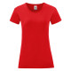 Футболка Ladies Iconic, красный, S, 100% хлопок, 150 г/м2
