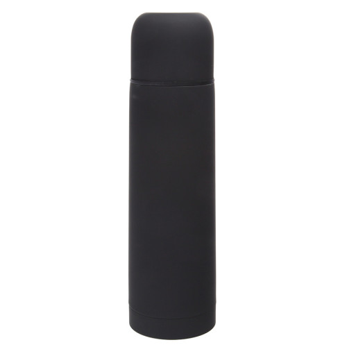 Термос вакуумный Flask,сталь с покрытием софт тач, черный, 500 мл.