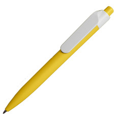 Ручка шариковая N16 soft touch, желтый, пластик, цвет чернил синий