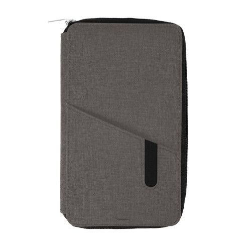 Органайзер дорожный с зарядным устройством (4000mAh)Portable,светло-серый,12х21х3см, полиэстер