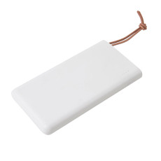 Универсальный аккумулятор STRAP (10000mAh), белый с коричневым, 6,9х13,2х1,5 см, пластик, шт