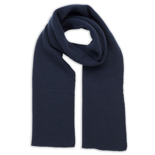 Шарф вязаный  двойной WIND SCARF_темно-синий,100% акрил