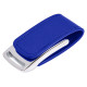 USB flash-карта Lerix (8Гб), темно-синий, 6х2,5х1,3см, металл, искусственная кожа