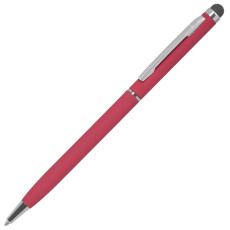 TOUCHWRITER SOFT, ручка шариковая со стилусом для сенсорных экранов, красный/хром, металл/soft-touch
