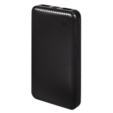 Универсальный аккумулятор Rib 10 (10000 мАч), черный, 13,5х6.8х1,5 см