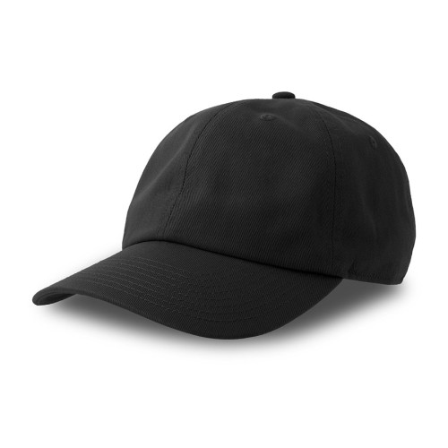 Бейсболка DAD HAT-S, 6 клиньев, металлическая застежка, чёрный, 80% хлопок, 20% переработнный хлопок, 270 г/м2