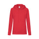 Толстовка женская LIGHTWEIGHT, красный_XS, 80% хлопок, 20% полиэстер, 240 г/м2