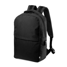 Рюкзак KONOR, черный, 41x29x13 см, 100% полиэстер RPET, 600D