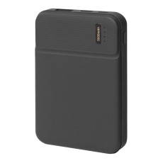Универсальный аккумулятор Flash 5 (5000 мАч) с подсветкой и soft touch, черный, 9,8х6.3х1,3 см