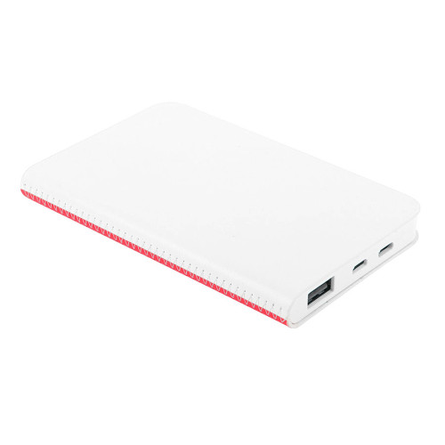 Универсальный аккумулятор Franki (5000mAh),белый с красным, 7,5х12,1х1,1см