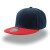 Бейсболка SNAP BACK, 6 клиньев, пластик. застежка, синий с красным, 100% п/э,100% х/б, 400 гр/м2