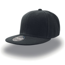 Бейсболка SNAP BACK, 6 клиньев, пластик. застежка, черный, 100% п/э,100% х/б, 400 гр/м2