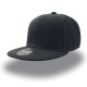 Бейсболка SNAP BACK, 6 клиньев, пластик. застежка, черный, 100% п/э,100% х/б, 400 гр/м2