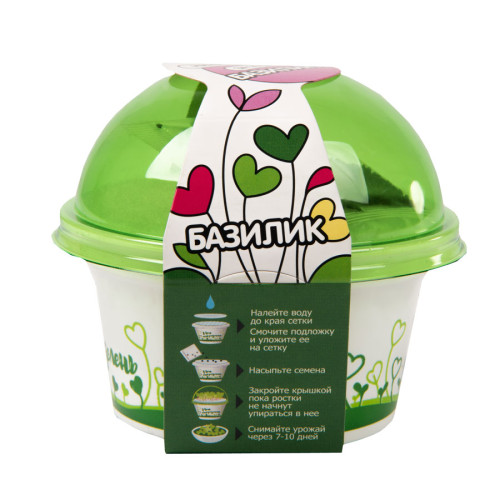 Комплект для выращивания. Моя микрозелень: БАЗИЛИК