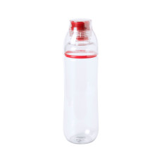 Бутылка для воды FIT, 700 мл; 24,5х7,4см, прозрачный с красным, пластик rPET