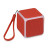 Портативная колонка Cube с подсветкой, красный