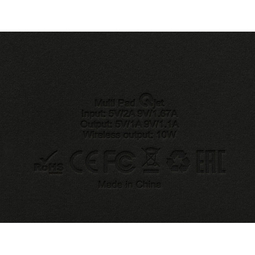 Многофункциональный коврик для мыши Multi Pad с беспроводной зарядкой и LCD экраном, 10 Вт, черный