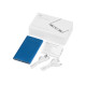 Портативное зарядное устройство Мун с 2-мя USB-портами, 4400 mAh, синий