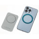 Магнитный беспроводной внешний аккумулятор MagnetIQ, 5000 mah, 10 W, серый Cool gray 7C