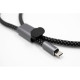 Ремешок-держатель для телефона с зарядным кабелем USB-C - USB-C Lany Wristband Charge Eco, серый