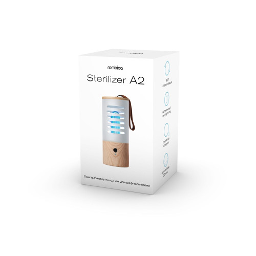 Портативная лампа бактерицидная ультрафиолетовая Rombica Sterilizer A2, белый/коричневый
