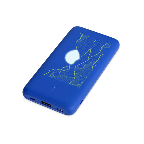 Внешний беспроводной аккумулятор с подсветкой лого Reserve X. 8000 mAh, синий