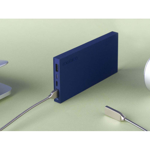 Внешний аккумулятор Rombica NEO ARIA Olive, 10000мАч, Soft-touch, PD, QCharge, Type-C, оливк/синий