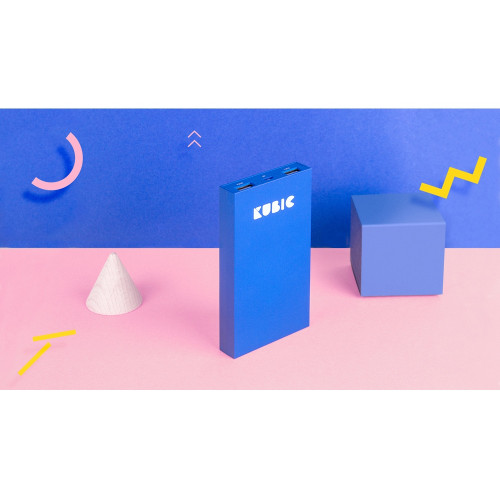 Внешний аккумулятор Kubic PB10X Blue, 10 000 мАч, Soft-touch, синий