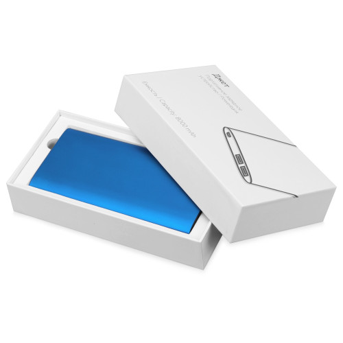 Портативное зарядное устройство Джет с 2-мя USB-портами, 8000 mAh, синий