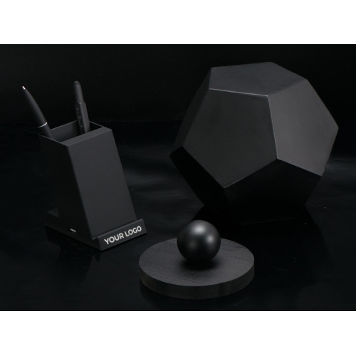 Беспроводная зарядка-подставка с подсветкой Glow box, черный