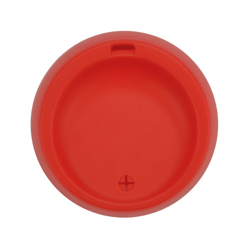 Стеклянный стакан Monday с силиконовой крышкой и манжетой, 350мл, красный