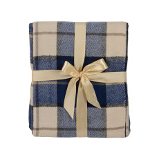 Плед акриловый в клетку Tartan, черный